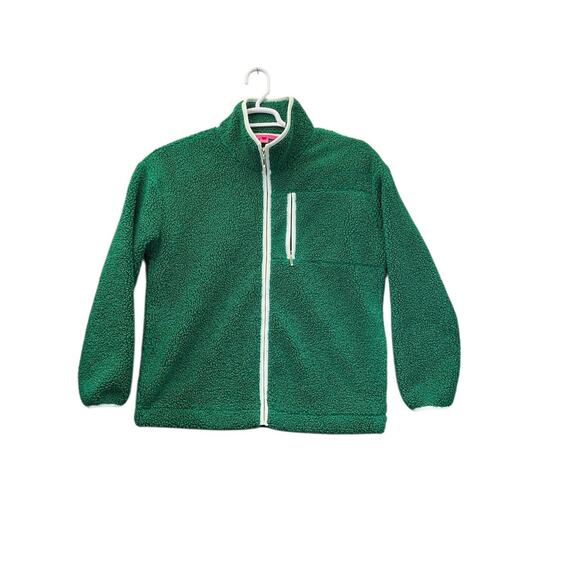 Lilly Pulitzer Sherpa Pullover Cozy Half Zip Pockets Green Size Small - Picture 1 of 14